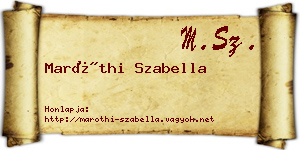 Maróthi Szabella névjegykártya